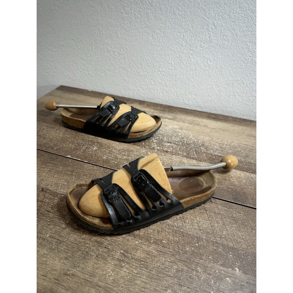 Birkenstock‎ Granada Women's Sandal Black Leather Size 39 US 8W - Picture 2 of 8